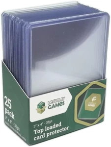 3X4 Inch Top-Loaded Card Protectors, 25-Pack - Durable Trading Card Sleeves, Cle - Picture 1 of 4