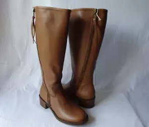 Lucky Brand Damen Heston große Stiefel Lebkuchen geölte Vachetta breite Wade 6 M - Bild 1 von 11