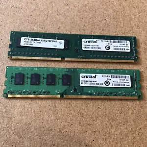Acer Desktop PC OEM Crucial RAM 8GB (2X 4GB) DDR3 1333 PC3 10600 Memory 240 Pin - Picture 1 of 2