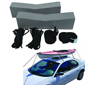 SUV Car Top Kayak Rack Boat Canoe Universal Carrier Kit Small Foam Block Roof