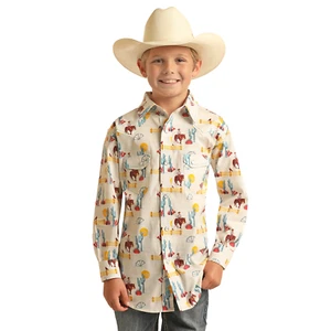 Rock & Roll Cowboy® Youth Boy's Dale Snap Down Shirt RRBSOSRZ7V-83 - Picture 1 of 1