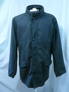 VTG YOKI Coat Men's Wool Blend Navy Gray Size XL New with Tags MJW03  - Picture 1 of 11