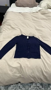 Gymboree Girls School Uniform Cardigan, Cotton, Size 7/8, Gently Worn - Picture 1 of 6