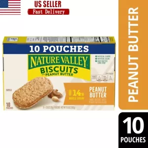 Peanut Butter Biscuit Sandwiches Whole Grain Snack 10 Pouches Healthy Treat New - Picture 1 of 7