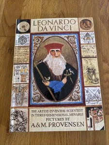 Vintage Beautiful LEONARDO DA VINCI Pop Up Book- Alice & Martin Provensen- 1984 - Imagen 1 de 10