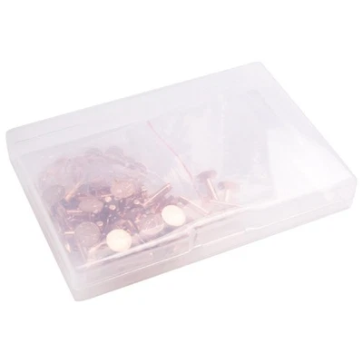 50 Set Di Rivetti E Borchie In Rame Per Portafogli In Pelle - Immagine 1 di 4