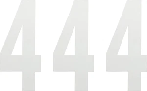 Factory Effex 8" White Standard Number 4 Decals (02-4484) QTY-3 134484 - Picture 1 of 4