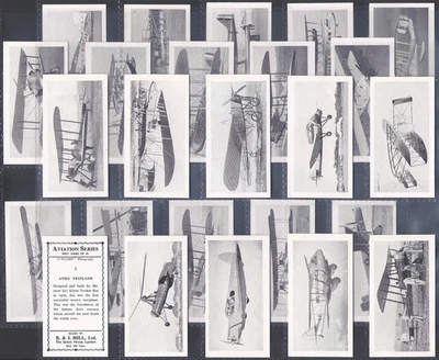 HILL (RJ)-FULL SET- AVIATION SERIES 1934 (HILL NAME 25 CARDS) EXCELLENT+++ - Image 1 of 4