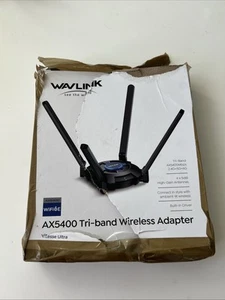 Wavlink AX5400 tri-band WiFi 6E USB-C wireless One Aerial Damaged - Picture 1 of 6