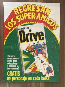 Super Hero Promotional Flyer Peru Very Rare Vintage Mego 1980 Size 20” x 14” - Picture 1 of 18