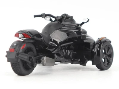 Can-Am Spyder F3 3-Wheel Motorcycle Steel Black Metallic 1/32 Diecast Model by B - Image 1 of 4