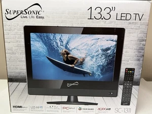 Supersonic SC-1311 13.3-Inch Monitor 1080p LED HDTVw/HDMI Input Works, No Remote - Picture 1 of 8