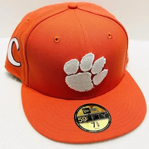New Era Clemson Tigers C Logo 59FIFTY Fitted Hat Cap 7 5/8 Orange NCAA College - Bild 1 von 6