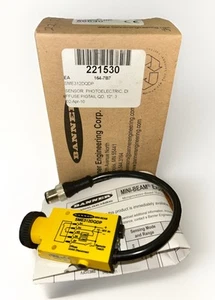 Banner SME312DQDP Photoelectric Sensor Diffuse Pigtail QD, 12”. New In Box! BA - Picture 1 of 2