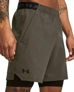 NWT UNDER ARMOUR Vanish Elite 2-in-1 Shorts Olive Green Black 1378604 390 - Picture 1 of 17