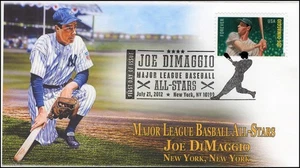 AO-4697-3, 2012, Joe DiMaggio, Add-on Cachet, Baseball All-Stars, New York NY, P - Picture 1 of 1