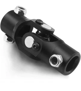 New 3/4" DD X 3/4" DD Universal Steering Black Single U Joint Shaft - Picture 1 of 10