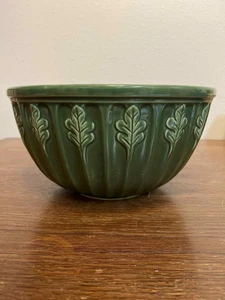 "Cuenco mezclador de hojas en relieve verde Furio Home 8,25"" gres cerámico Italia 3d" - Imagen 1 de 4