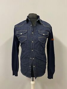 Armani Herren Jeans Hemd eher Gr. L Slim Fit Langarm denim NP 259 Shirt C171