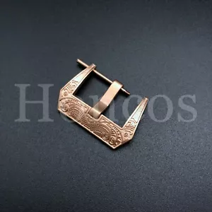 22MM ENGRAVED BUCKLE FITS FOR PANERAI SIVER HEAVY DUTY SCREW IN ROSE GOLD - Picture 1 of 4