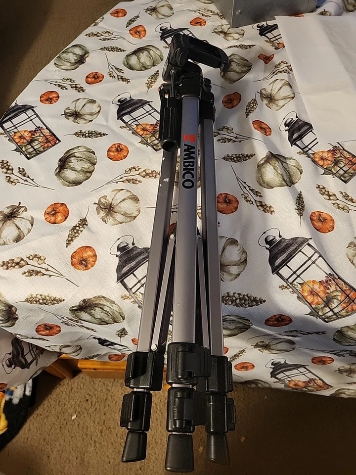 Ambico Tripod Camera Stand Telescoping Legs. Level Indicator. - Image 1 of 4