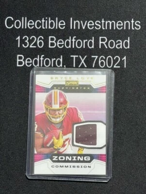 2020 Panini Playbook Bryce Love Zoning MEM Commission #ZC-22 Washington Redskins - Image 1 of 3