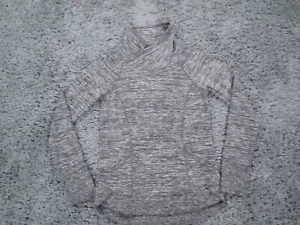 Athleta Sweatshirt Women Extra Small Gray Heather Stretch Blend Pullover Pockets - Picture 1 of 11