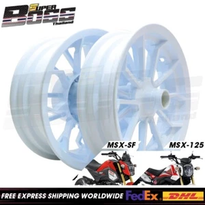 2015-2019 Honda GROM125 MSX125 Front&Rear Wheel Rim Set 12" (AK) White - Picture 1 of 7