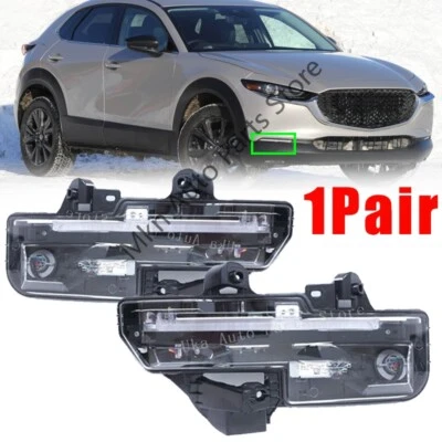 Left+Right Fog Lamp Daytime Running Light FogLight LED For Mazda CX-30 2020-2023 - Image 1 of 4