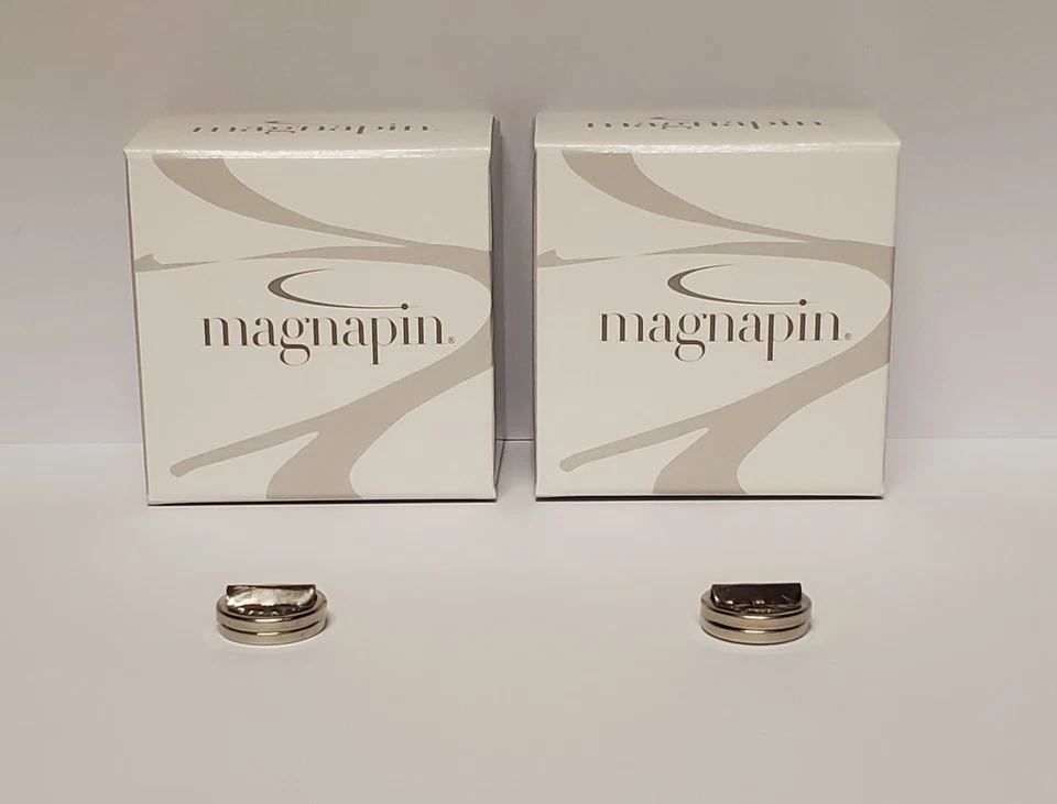 Broche magnético pin soporte imán -Nunca más pinchar/poner agujero en la tela -2 PC Foto 1 de 3