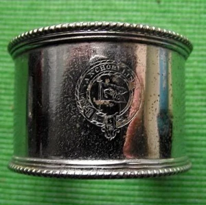 c1930 Original Emmigrant Ship ANCHOR LINE plated Napkin Ring No 47 - Picture 1 of 2