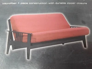 Premium Microfiber Futon Cover 56"x77" Home & Dorm Red Brand New - Picture 1 of 11