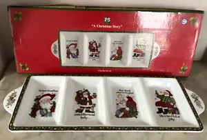 Plato servidor de 4 secciones Portmeirion Studio ""A Christmas Story"" con caja - Imagen 1 de 3