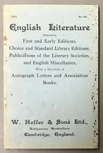 [Books About Books]  W. Heffer & Sons Catalog No. 107  Cambridge, England  1913  - Picture 1 of 6