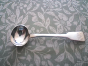 Antique Solid Sterling Silver Salt Spoon; London 1864, 12gm; Charles Boyton II - Picture 1 of 5