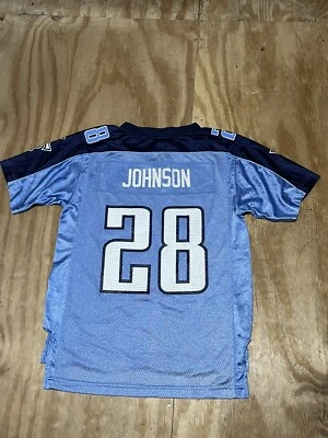 Camiseta de los Tennessee Titans juvenil grande Reebok NFL Chris Johnson #28 B3 Foto 1 de 4