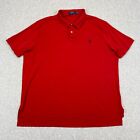 Polo Ralph Lauren Shirt Adult 2XL XXL Red Short Sleeve Casual Polo Golf Men's