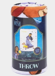 Disney WISH Wishes Come True superweiche lila Plüschdecke, neu - Bild 1 von 4