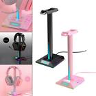 RGB Headphone Stand Touch Control 2 USB Ports Charging Base for PC Gaming