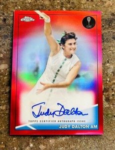 2021 Topps Chrome Tennis Judy Dalton RED Refractor Auto #/5 Australian Major WTA