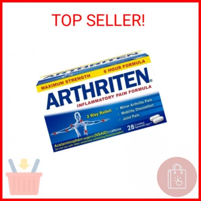 Inflammatory Pain Formula Caplets with 3 Active Ingredients: Aspirin, Acetaminop - Image 1 of 2