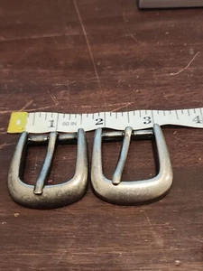  Lot Of 2 Silver Color Belt Buckle For  1in Belt Dimensions 1.25in X 1.25in - Picture 1 of 6