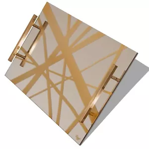 Specchio acrilico di lusso decorativo vanità profumo vassoio gioielli 2 misure 2 stili - Foto 1 di 5