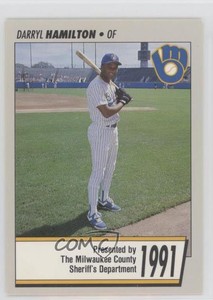 1991 Delicious Brand Milwaukee Brewers Police Oak Creek Police Darryl Hamilton