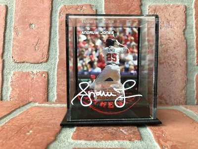 Andruw Jones autographed signed authentic dirt stand MLB Atlanta Braves PSA COA - Image 1 of 2