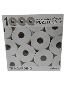 FUNWARES Toilet Paper Hoarding 1000 Piece Jigsaw Puzzle 27in x 19in - Picture 1 of 11