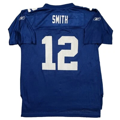 Camiseta Steve Smith Youth L 14-16 New York Giants #12 azul NFL futebol Reebok - Imagem 1 de 4