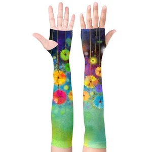 Flower Arm Sleeves For Women And Men Gardening Sleeves Sun Sleeves With Thumb Ho - Picture 1 of 7