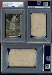 1929 Zeenut ERNIE LOMBARDI Oakland HOF Autographed Auto Signed Pre RC Rookie PSA