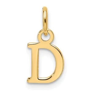 14k Yellow Gold Cutout Letter D Initial Pendant 0.29g, L-15mm Gift for Mother - Picture 1 of 6